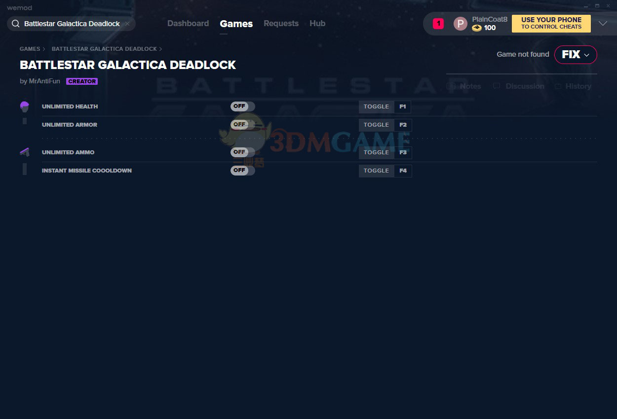 《太空堡垒卡拉狄加僵局》v2020.11.19四项修改器[MrAntiFun]