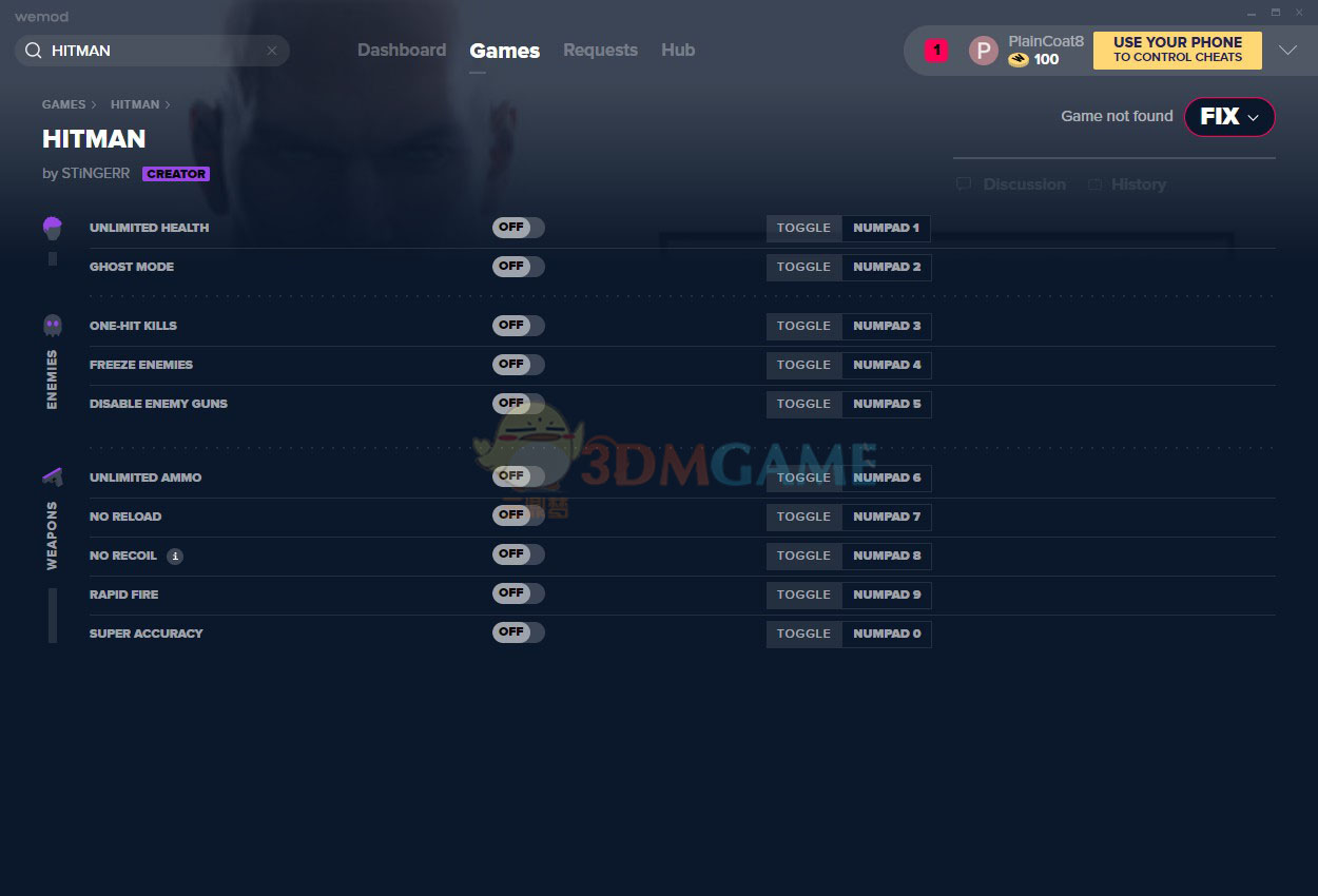 《杀手6》v2020.11.20十项修改器[MrAntiFun][Steam]