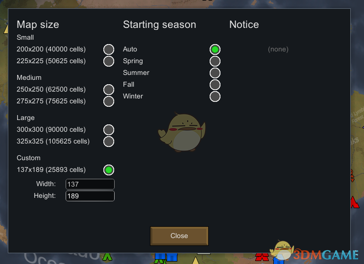 《边缘世界》自定义地图尺寸v1.2 MOD