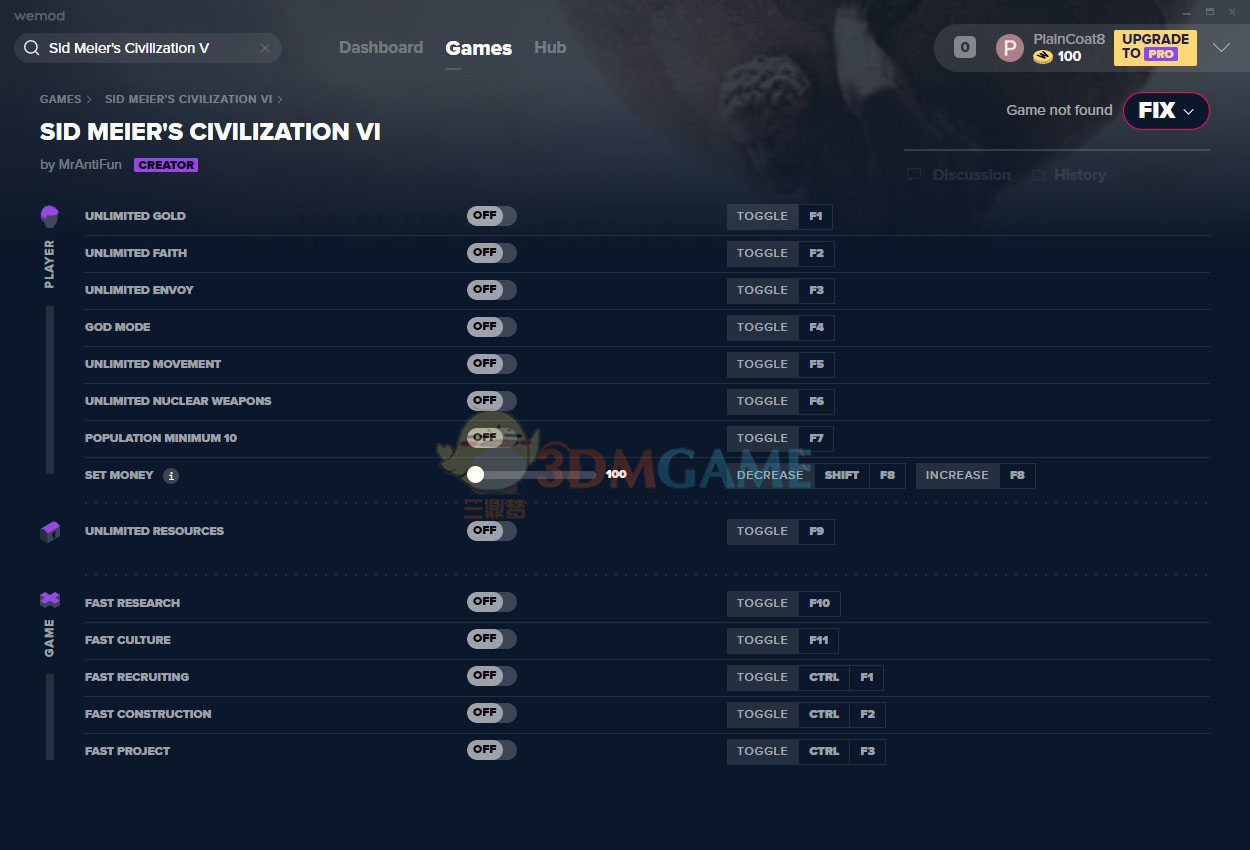 《文明6》v2020.10.10十三项修改器[MrAntiFun][Steam]