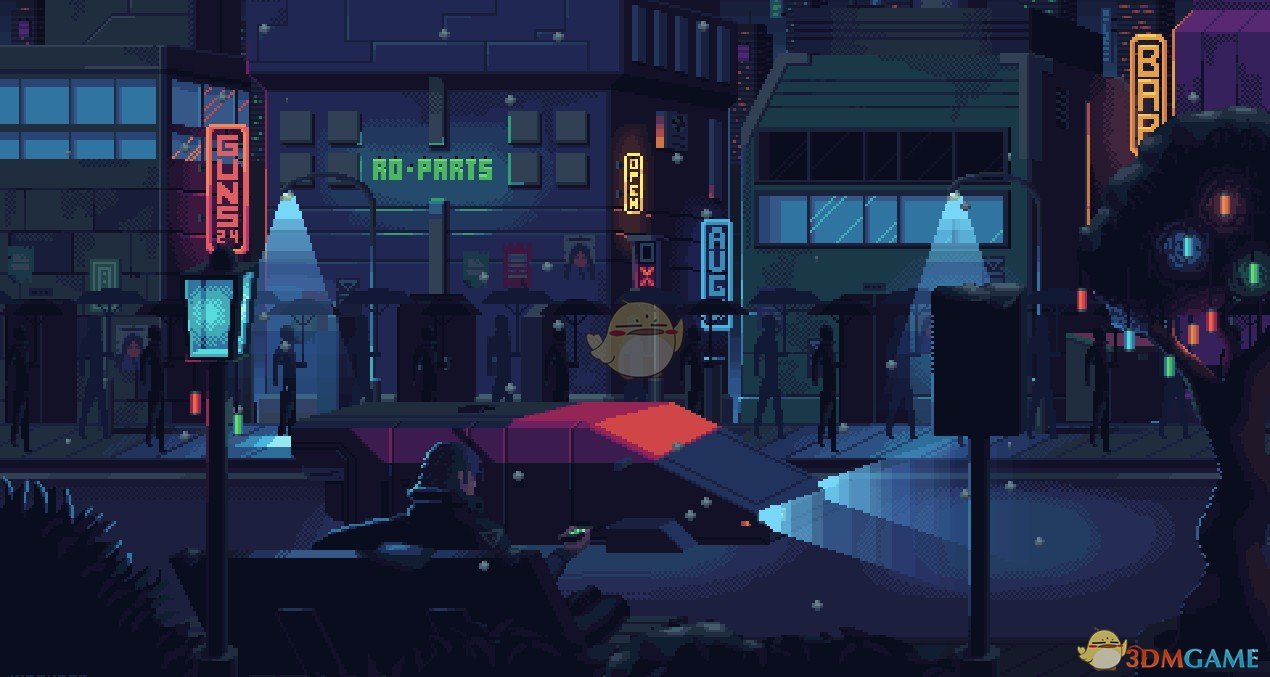 《Wallpaper Engine》像素风 - 雨夜城市街道动态壁纸