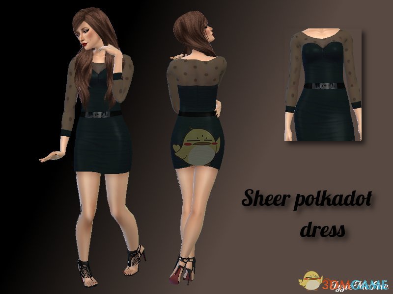 《模拟人生4》透明圆点连衣裙MOD