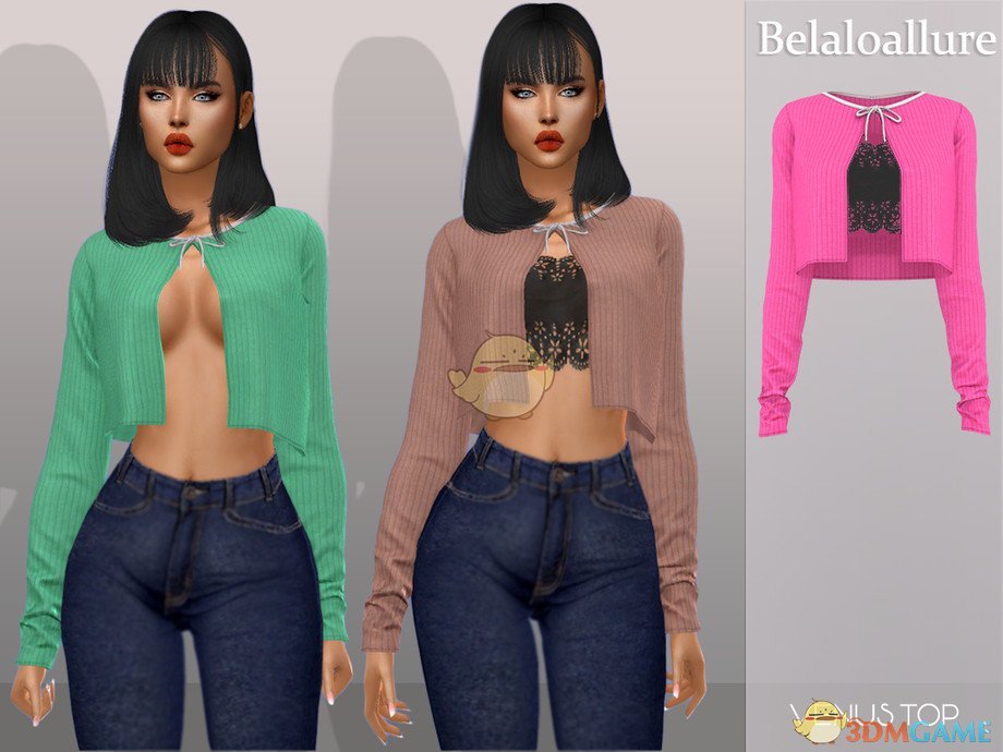 《模拟人生4》女性性感背心蕾丝上衣MOD