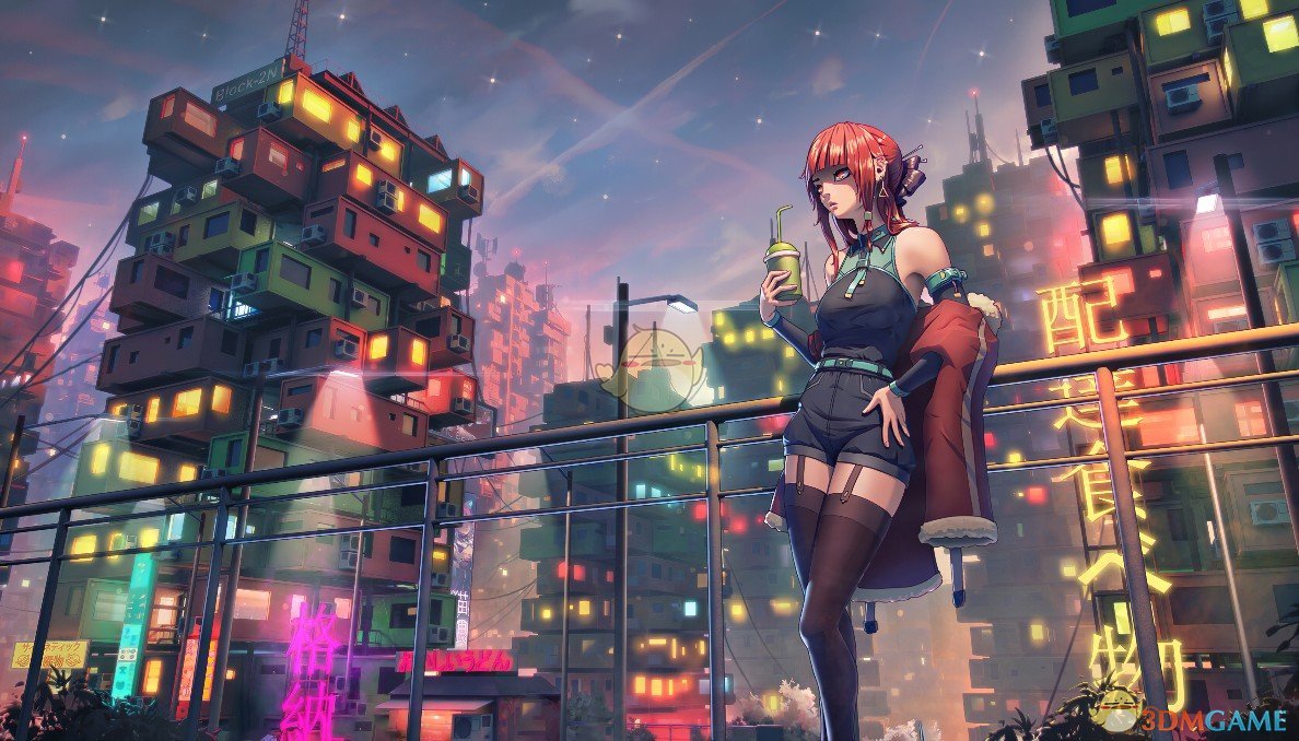 《Wallpaper Engine》未来科幻城市少女动态壁纸