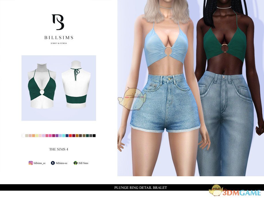 《模拟人生4》圆环吊带上衣MOD