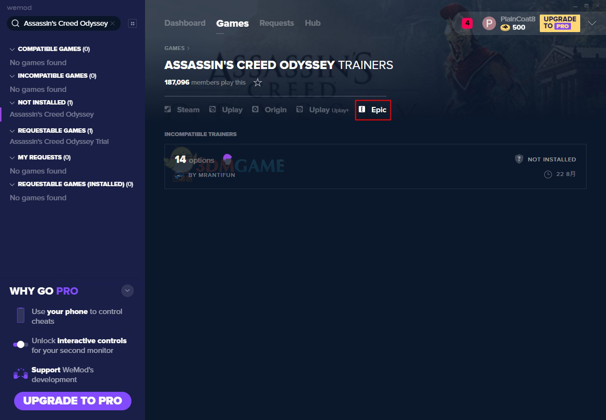 《刺客信条：奥德赛》v1.5.0十四项修改器[MrAntiFun][Epic]