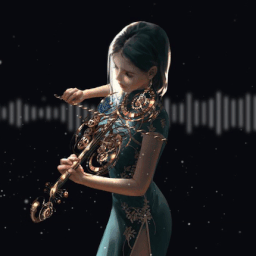 《Wallpaper Engine》Wlop旗袍与提琴音频响应动态壁纸