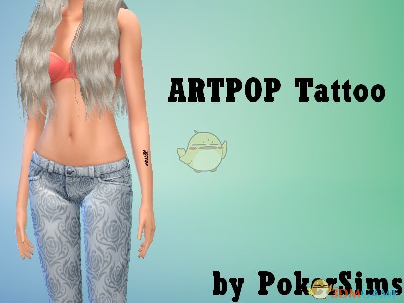 《模拟人生4》简洁的手臂字母纹身MOD