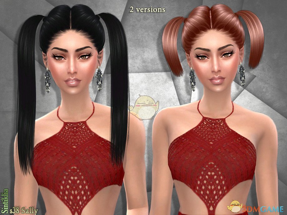 《模拟人生4》可爱双马尾发型MOD