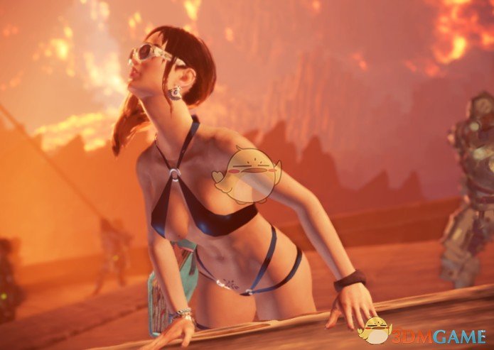 《怪物猎人：世界》极致苍蓝三点装受付娘MOD