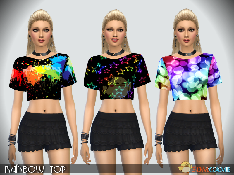 《模拟人生4》女性彩色多款式上衣MOD
