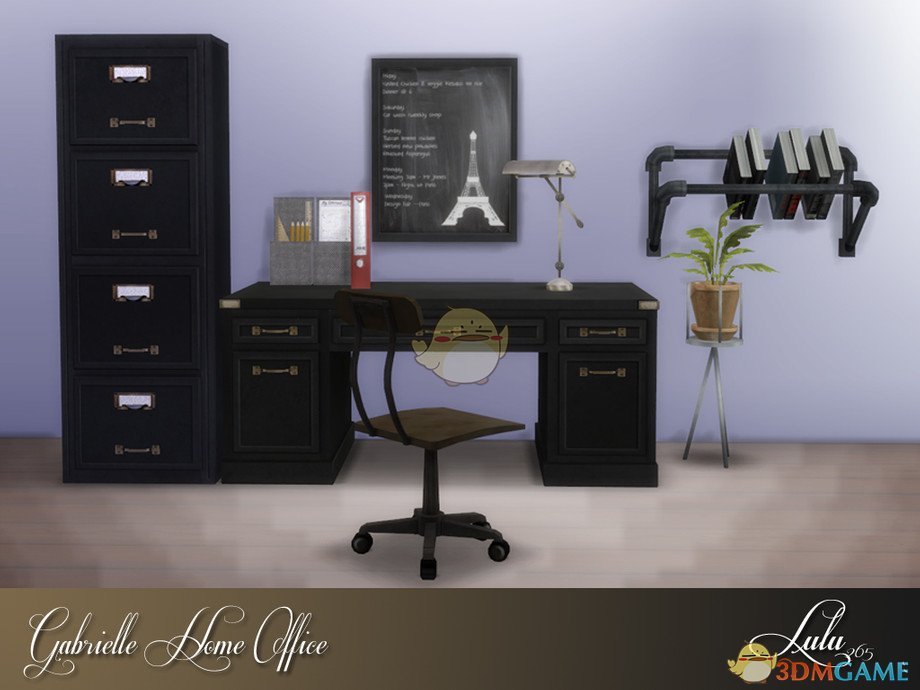 《模拟人生4》精致木头办公家具MOD