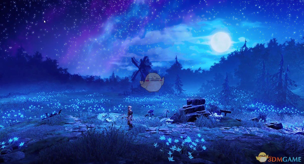 《Wallpaper Engine》三位一体4月光花田精美场景动态壁纸