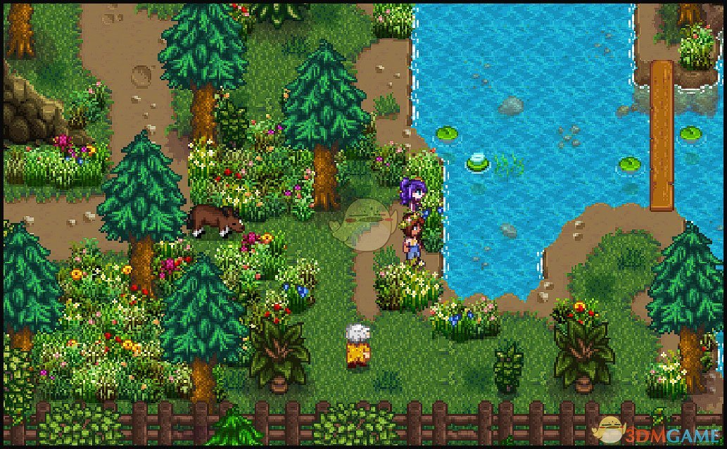 《星露谷物语》花草和积雪MOD