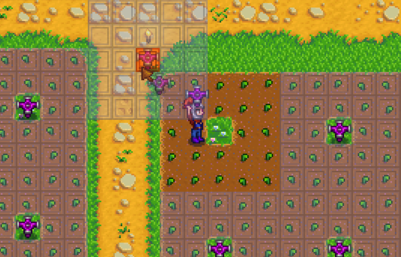 《星露谷物语》农场工具范围显示MOD