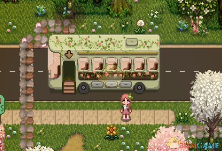 《星露谷物语》季节性公交车外观MOD