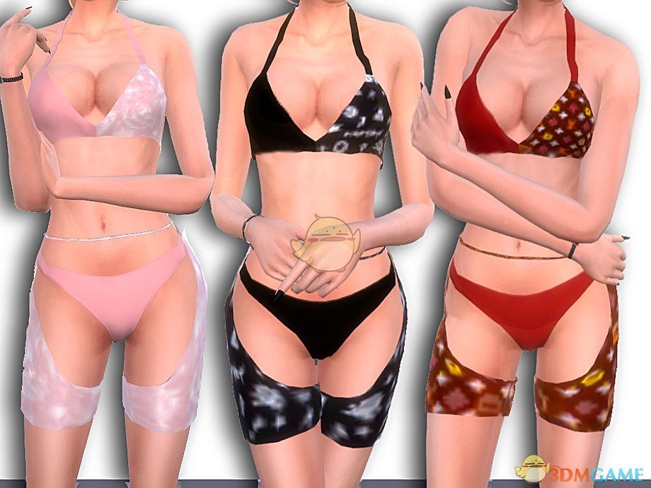 《模拟人生4》女性多款花纹性感泳装MOD