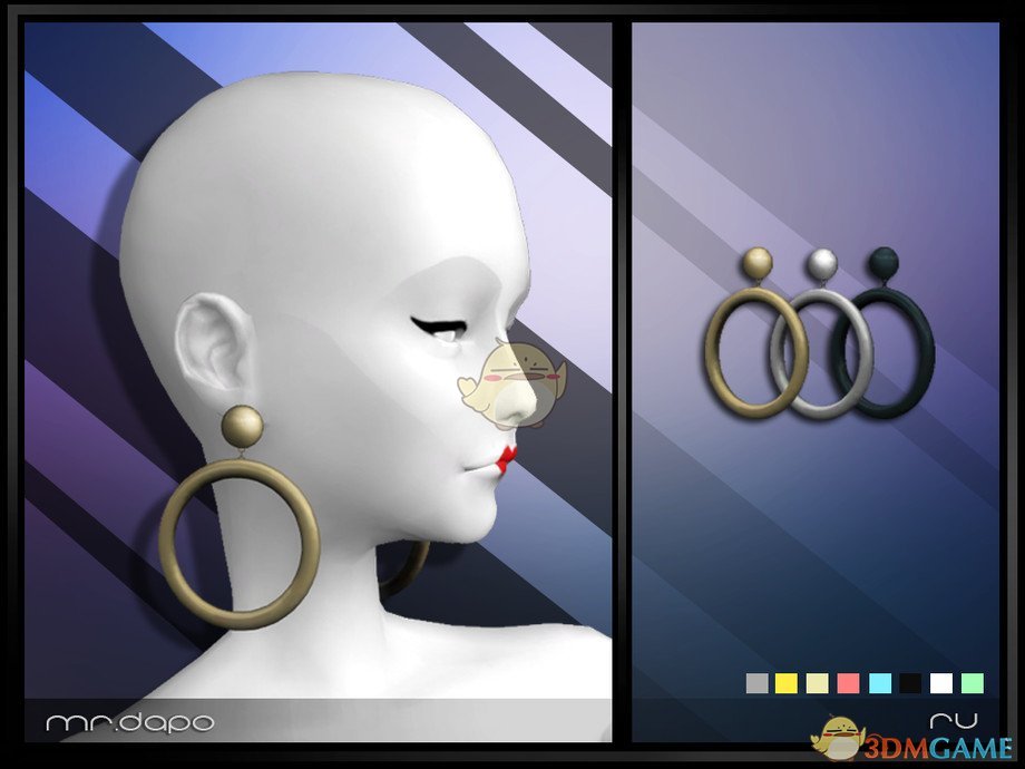 《模拟人生4》女性大型圆环耳环MOD