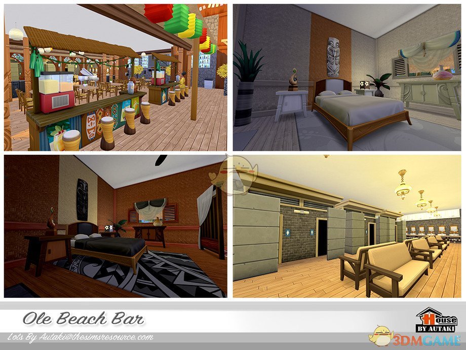 《模拟人生4》豪华的海滩酒吧MOD