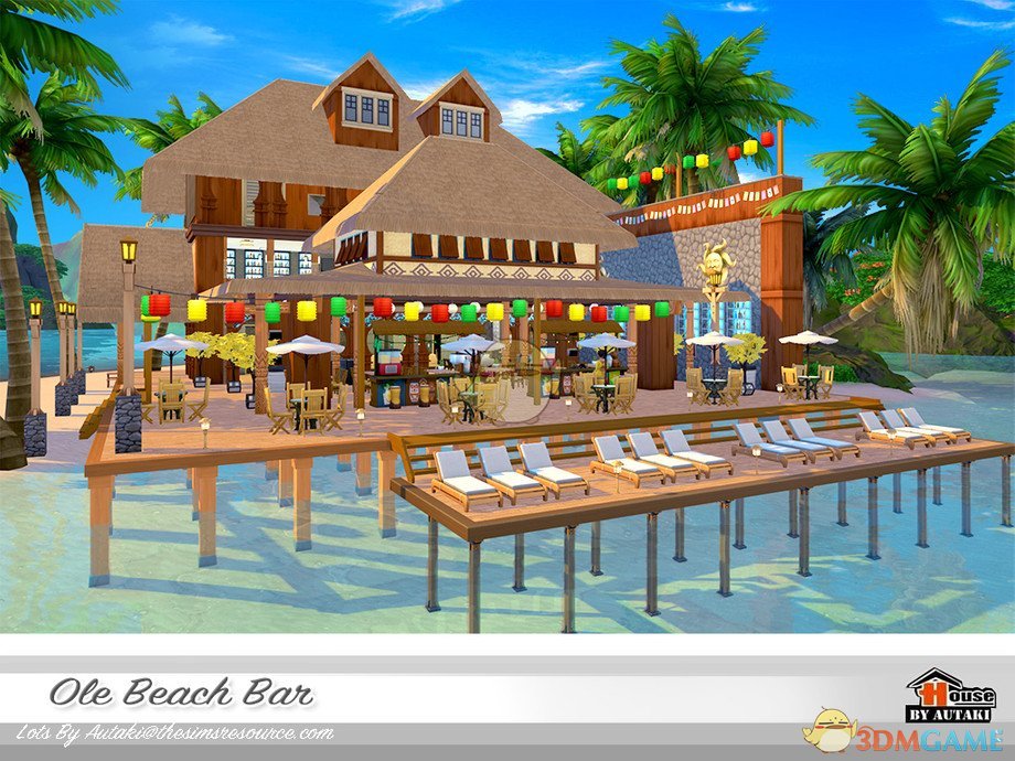 《模拟人生4》豪华的海滩酒吧MOD