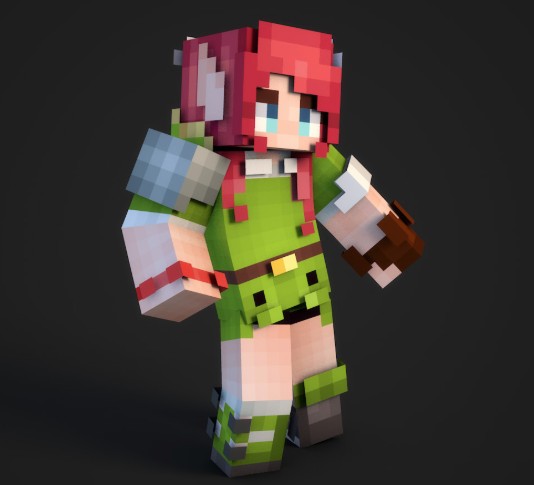 《我的世界》红发精灵游侠皮肤MOD
