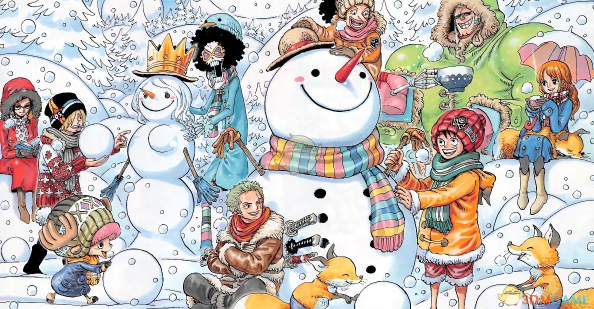《Wallpaper Engine》海贼王 - 全员堆雪人全彩动态壁纸