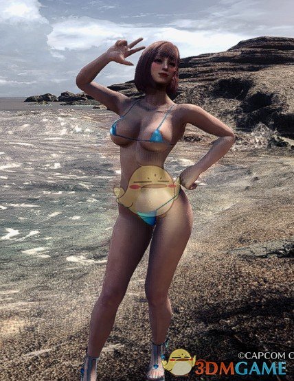 《怪物猎人：世界》蓝色三点比基尼MOD