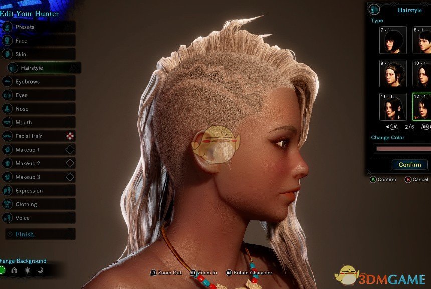 《怪物猎人：世界》女性朋克长发MOD