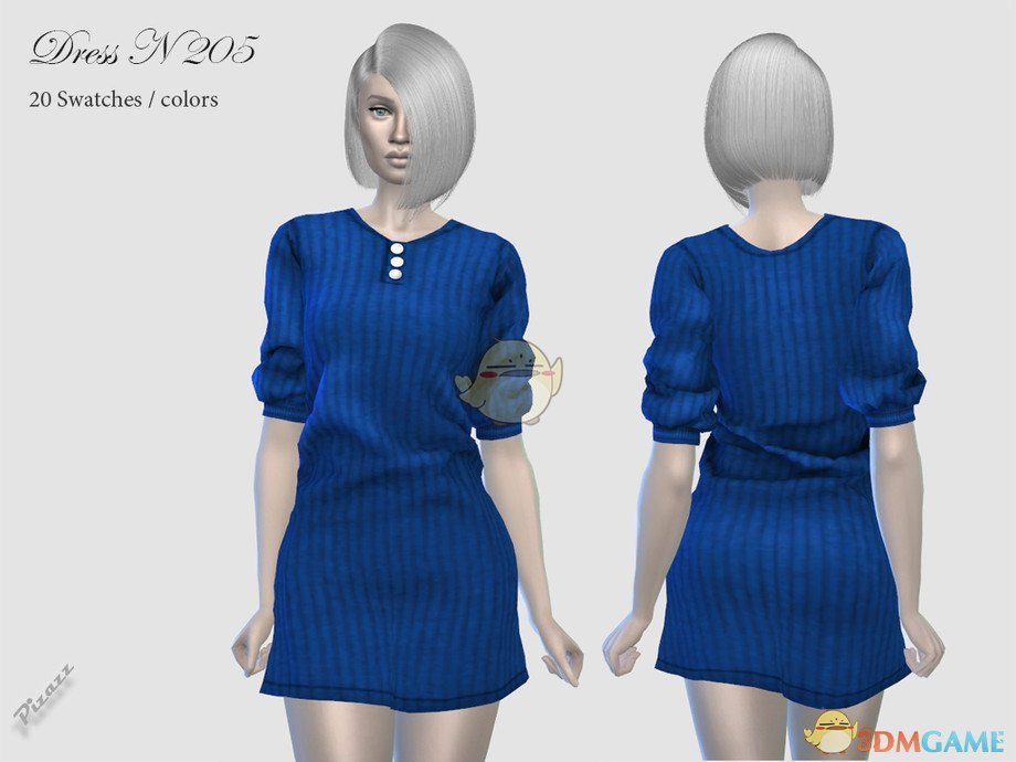 《模拟人生4》女性时尚毛制连衣裙MOD