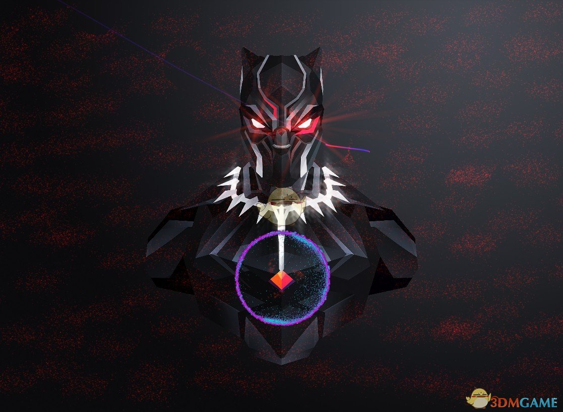 《Wallpaper Engine》黑豹半身像炫光动态壁纸