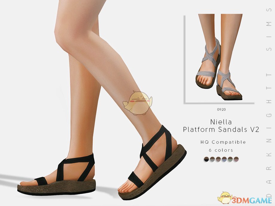 《模拟人生4》舒适厚底凉鞋MOD