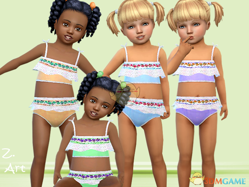 《模拟人生4》小女孩可爱泳装MOD