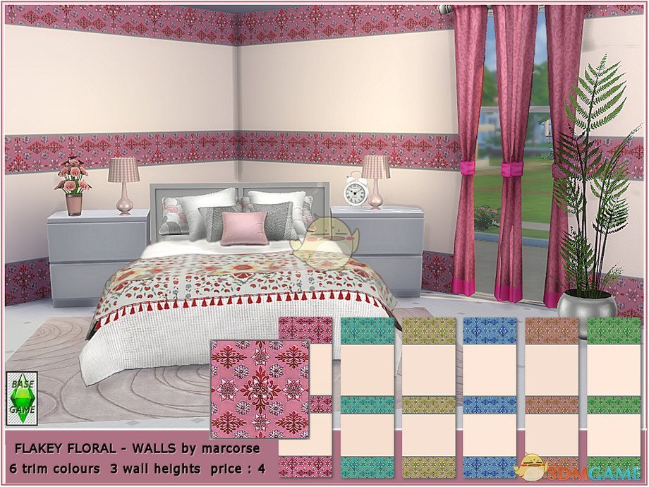 《模拟人生4》美丽的彩绘墙纸MOD