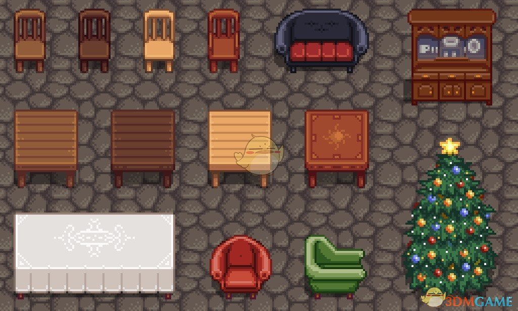 《星露谷物语》田园风格基础家具装饰MOD