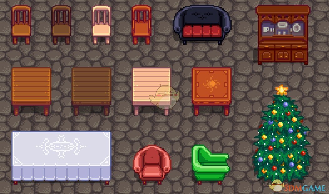 《星露谷物语》田园风格基础家具装饰MOD