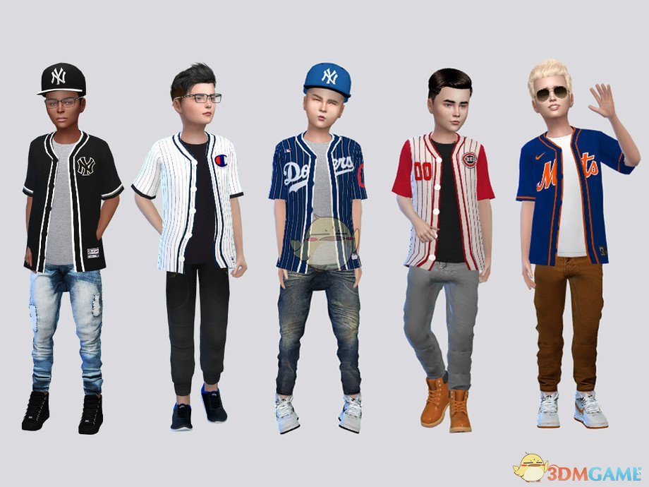 《模拟人生4》小男孩帅气棒球衫MOD