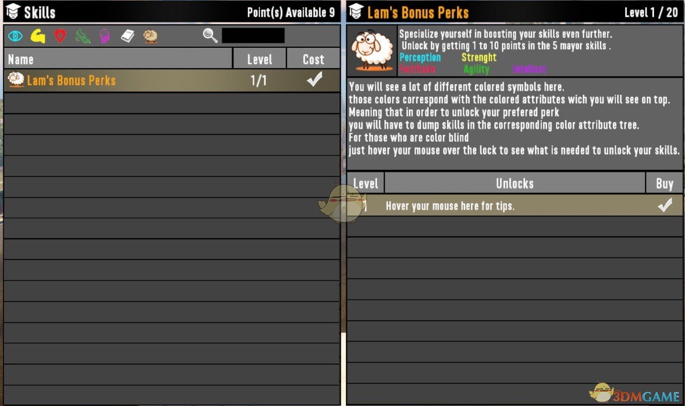 《七日杀》新的技能树MOD