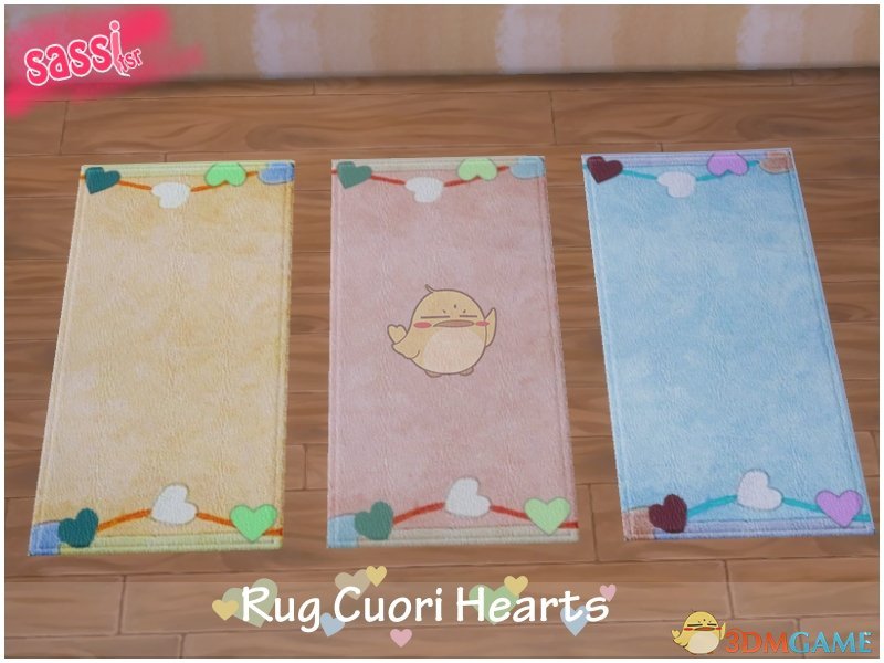 《模拟人生4》可爱的爱心地毯MOD