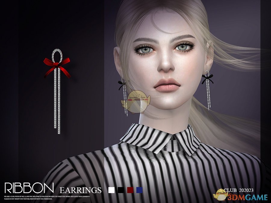 《模拟人生4》钻石缎带耳环MOD