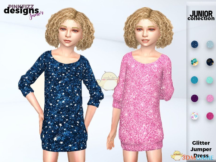 《模拟人生4》小女孩闪亮星星连衣裙MOD