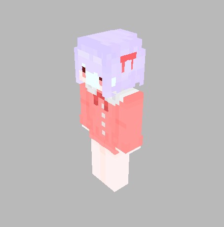 《我的世界》粉发豆豆眼少女皮肤MOD