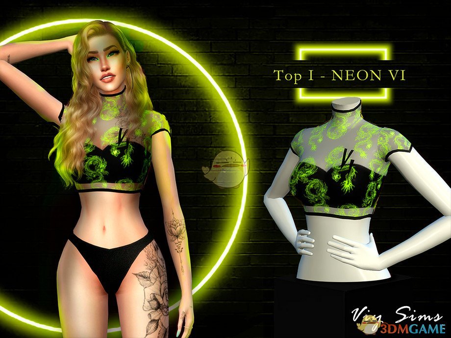 《模拟人生4》帅气透视青龙上衣MOD