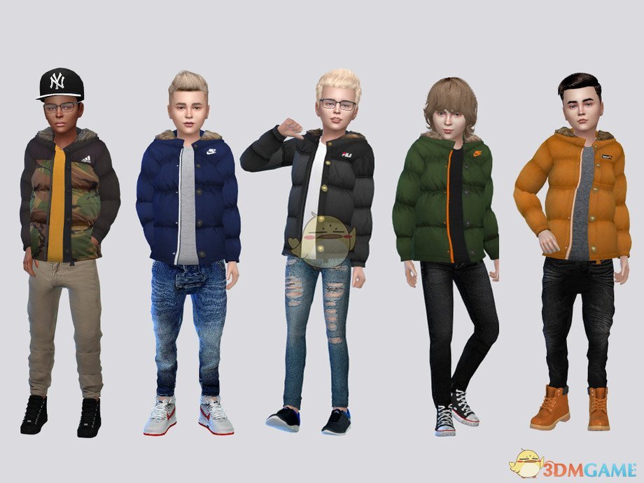 《模拟人生4》小男孩帅气羽绒衣MOD