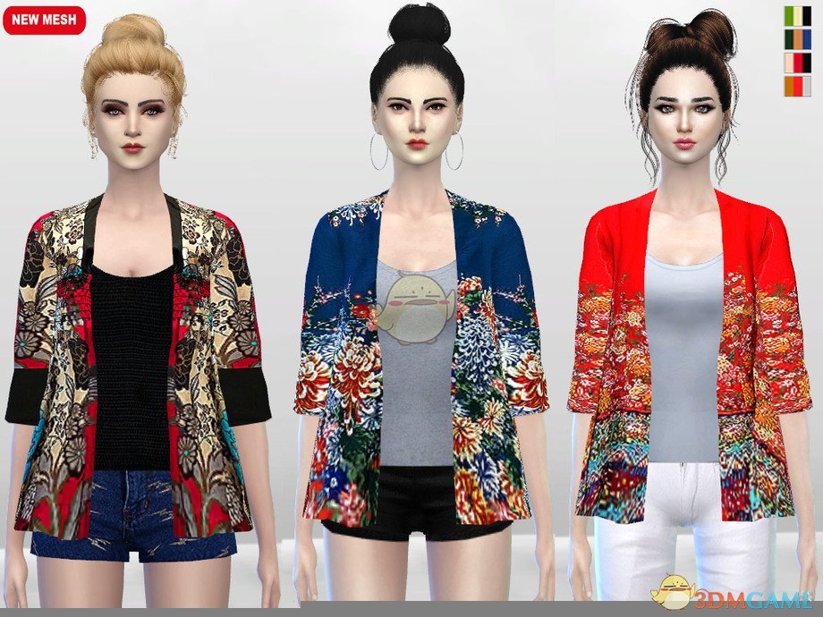 《模拟人生4》夏日祭风格和服开衫MOD