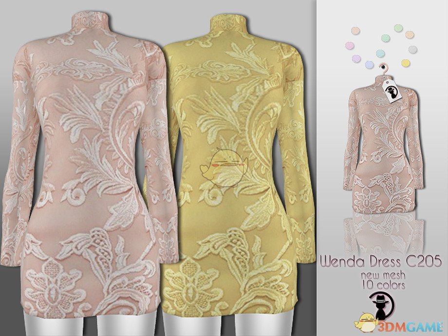 《模拟人生4》女性美丽刺绣旗袍MOD