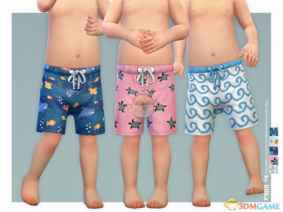 《模拟人生4》小男孩可爱沙滩裤MOD