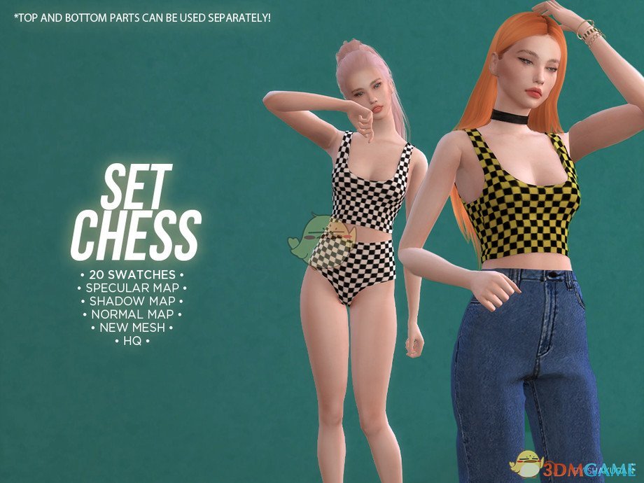 《模拟人生4》女性方格服装MOD