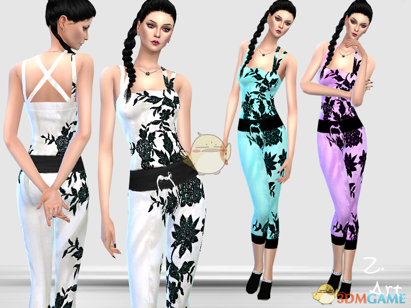 《模拟人生4》女性美丽莲花连衣裤MOD