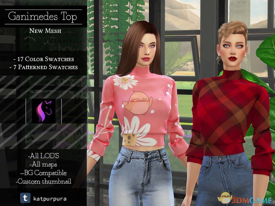 《模拟人生4》女性时尚的高领毛衣MOD