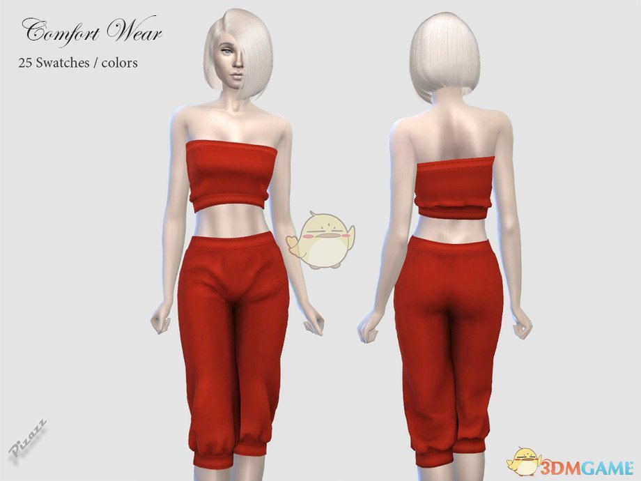 《模拟人生4》女性纯色简洁运动服装MOD